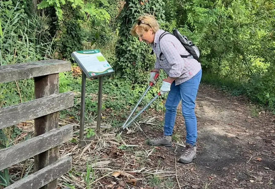 Volontari alla giornata di segnaletica e manutenzione all'Oasi del Busatello