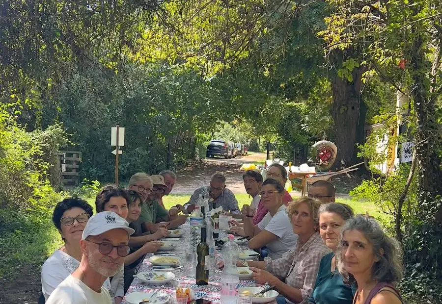 Volontari alla giornata di segnaletica e manutenzione all'Oasi del Busatello